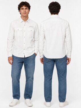 Armani Exchange White Button Up Size Medium